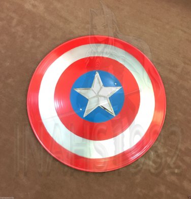 Captain America Movie Shield Red 22" with Display Wall Plaque