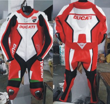Ducati Leather Motorcycle Racing Suit ( Cowhide Leather ) All Size