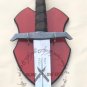 KING ARTHUR EXCALIBUR SWORD INSCRIBED FULL TANG STEEL BLADE Comes With Stand
