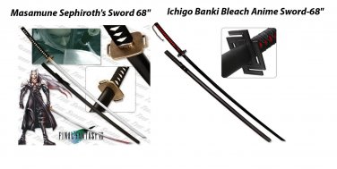 Final Fantasy Masamune Sephiroth's Sword 68" + Ichigo Banki Bleach Anime 68"