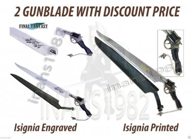 2 PCS  Functional-Squall-Gunblade-Revolver-Sword Final Fantasy