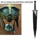 Gimli Helmet FROM LOTR + Sting Sword With Scabbard & Stand
