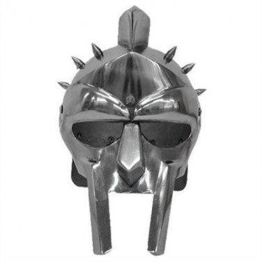 GLADIATOR MAXIMUS ROMAN SPIKED HELMET With Stand