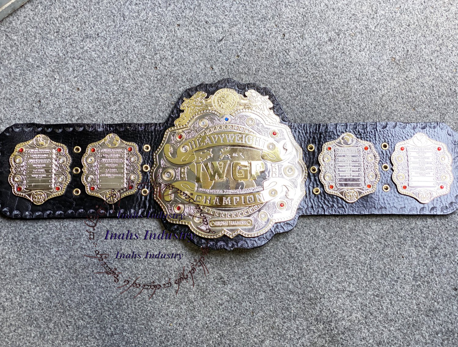 IWGP Heavyweight Championship Wrestling Belt Dual Plated 4mm Plates