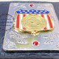 AWA World Heavyweight Championship Title Wrestling Leather Belt 4mm Zinc Plates