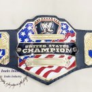 United States Wrestling Championship Belt 4mm Zinc Plates With Leather Strap