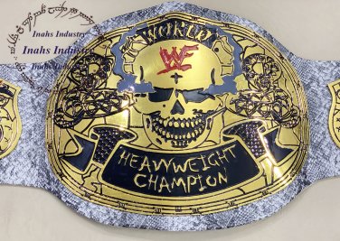 WWF Smoking Skull World Heavyweight Wrestling Champion Belt SNAKE SKIN