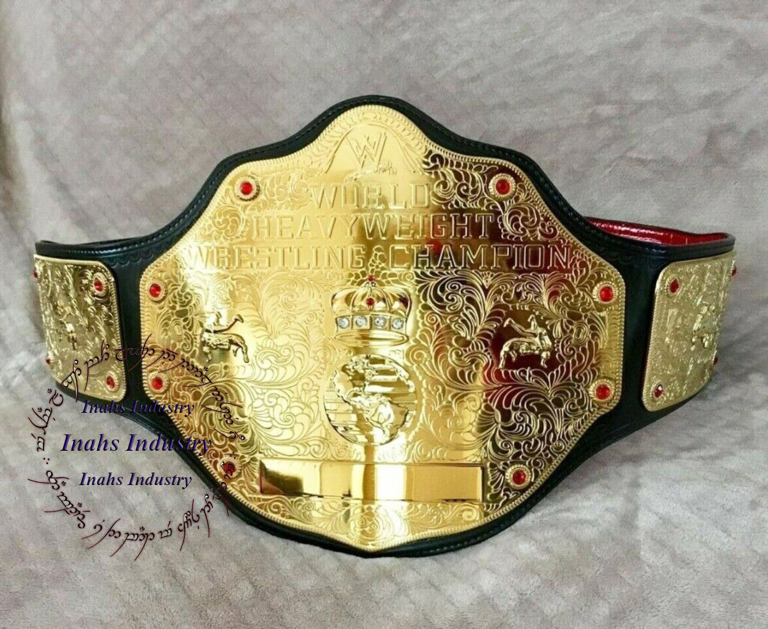 4MM WWE Big Gold World Heavyweight Wrestling Championship Replica Belt ...