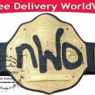 WWE NWO Spray Paint Championship Replica Title Leather WCW Belt Brass 2mm