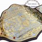 NWA Big Gold Heavyweight Championship Belt Replica,Dual Plating 2MM Brass