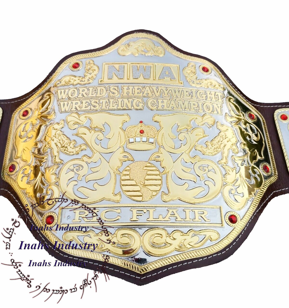 NWA Big Gold Heavyweight Championship Belt Replica,Dual Plating Adult ...