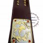 NWA Big Gold Heavyweight Championship Belt Replica,Dual Plating Adult Size Belt 4mm Zinc