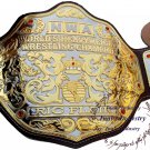 NWA Big Gold Heavyweight Championship Belt Replica,Dual Plating Adult Size Belt 4mm Brass
