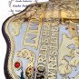 NWA Big Gold Heavyweight Championship Belt Replica,Dual Plating Adult Size Belt 4mm Brass