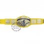 WWF Intercontinental HeavyWeight Championship Replica Wrestling Belt Yellow Leather Strap