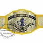 WWF Intercontinental HeavyWeight Championship Replica Wrestling Belt Yellow Leather Strap