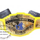 WWF Intercontinental HeavyWeight Championship Replica Wrestling Belt Yellow Leather Strap