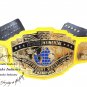 WWF Intercontinental HeavyWeight Championship Replica Wrestling Belt Yellow Leather Strap