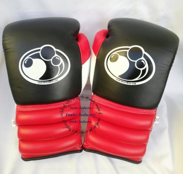 New Custom professional Red & Black Sparring gloves Real Leather