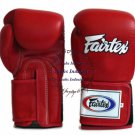 New custom Fairtex Muay Thai Boxing Gloves Red Super Sparring MMA