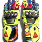 Dainese Top Quality Motorbike Original Leather Motorcycle Gloves full Protected