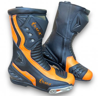 Inahs Top Model Motorbike Racing Shoes Motorcycle Riding Boots High quality Leather