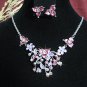 wedding jewelry bridal accessories alloy floral necklace set KN752P  *FREE SHIPPING
