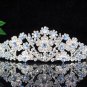 Bridesmaid wedding tiara bride jewelry accessories floral silver alloy crystal headpiece KC564B
