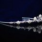 Bride bridesmaid wedding tiara accessories crystal floral pearl regal comb 592