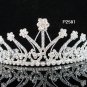 Bride bridesmaid wedding accessories silver floral crystal regal imperial comb 2581