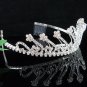 Bride bridesmaid wedding accessories silver floral crystal regal imperial comb 2581