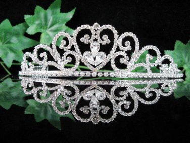 wedding tiara bride bridesmaid accessories crystal sweetheart regal imperial comb 011S