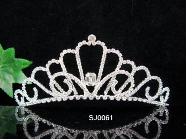 wedding tiara bride bridesmaid accessories crystal headpiece regal imperial comb 061S