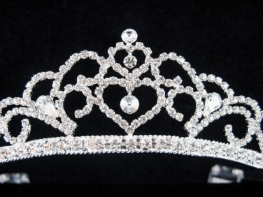 wedding tiara bride bridesmaid accessories crystal sweetheart regal imperial comb 470S