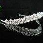 Bride bridesmaid wedding tiara accessories ice sparkle bugle crystal regal imperial comb 1561S