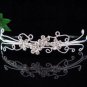 wedding tiara bridal accessories crystal silver headband,filigree simple regal imperial comb 4533
