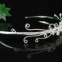 wedding tiara bridal accessories crystal silver headband,filigree simple regal imperial comb 4533