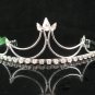 wedding tiara bridal accessories, crystal silver filigree headpiece,handmade regal comb 0991