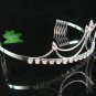 wedding tiara bridal accessories, crystal silver filigree headpiece,handmade regal comb 0991