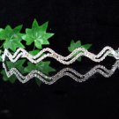 wedding tiara bridal accessories swarovski bugle silver serpent crystal headband regal comb 4572