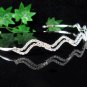 wedding tiara bridal accessories swarovski bugle silver serpent crystal headband regal comb 4572