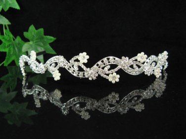 wedding tiara bridal accessories silver crystal headband,serpent alloy regal imperial comb 5910S