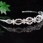 wedding tiara bridal accessories ,silver crystal headband ,regal imperial comb JCN058