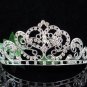 Huge wedding tiara, bridal accessories silver crystal headpiece regal imperial comb 493