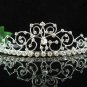 Bridal accessories wedding tiara handmade crystal headpiece,silver filigree imperial comb T7104