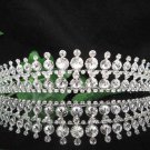 Bridal handmade accessories wedding hair tiara crystal sparkle headpiece regal imperial comb S2033S