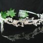 Bridal accessories wedding hair tiara crystal handmade floral headband ,regal imperial comb SJ0618