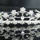 Bridal accessories; wedding hair tiara ;handmade silver crystal headpiece imperial; comb 7275