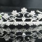 Bridal accessories; wedding hair tiara ;handmade silver crystal headpiece imperial; comb 7275