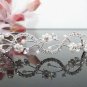Bridal accessories; wedding hair tiara ;handmade silver pearl crystal headband 4814